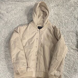 Men's Beige Hooded Jacket